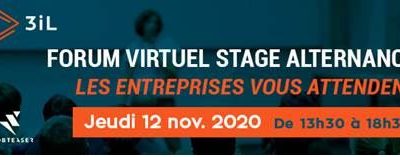 Must participe au forum virtuel des étudiants 3iL le 12/11/2020 à partir de 13h30