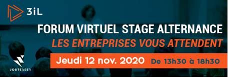 Must participe au forum virtuel des étudiants 3iL le 12/11/2020 à partir de 13h30