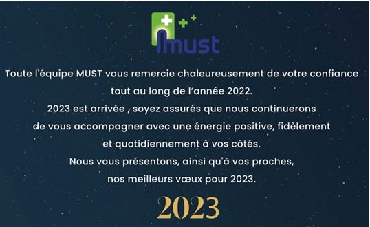 Must vous souhaite une excellente année 2023